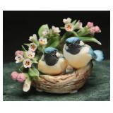 Capodimonte Birds & Nest Porcelain Sculpture