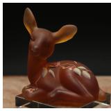 Fenton Glass Holiday Parade Thanksgiving Deer