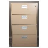 Jeff Steel Vertical Tan Filing Cabinet