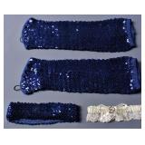 Sequins Blue Sleeves & Headband +(3)