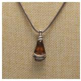 Silver Snake Chain w/Smokey Topaz Citrine 17.35g