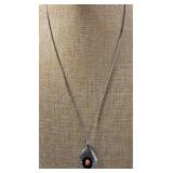 925 Dine Navajo W. Carviso Necklace w/ Chain 7.2g