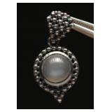 Sterling Silver Pendant With Moon Stone 4.52g