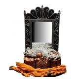 Cast Iron Shelved Mirror+ (3)