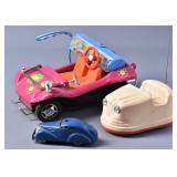 Bandai Battery Operated & Schuco 3000 Toy Cars (3)
