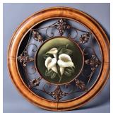 Sculpted Metal Art With Handpainted Calla Lily