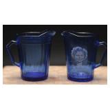 Cobalt Blue Shirley Temple Depression Pitcher +