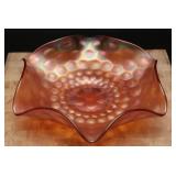 Fenton Marigold Coin Dot Footed Crimped Bowl