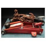 Low-Profile Hydraulic Jacks & Pull Chains W/ Hooks