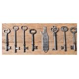 Vintage Skeleton Keys & Calvert Bottle Opener (8)