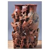 Antique Chinese Soapstone Hand Carved Vase