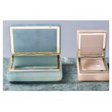 Vintage Himark Alabaster Trinket Boxes (2)