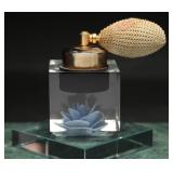 Vintage Evans Blue Rose Lucite Atomizer Perfume