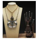 Large Owl Statement Necklaces (2)