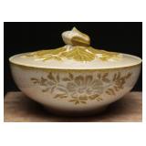 Red Wing Pottery Damask Bowl W/ Lid