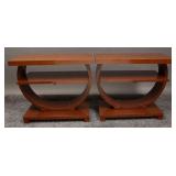 Art Deco Gilbert Rohde Geometric End Tables (2)