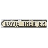 Distressed "Movie Theater" Sign