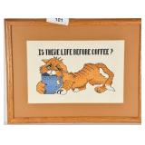 Decorative Cross-Stitched Cat Picture