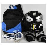 Lacrosse Gear Set With Back Pack