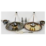 Silver Plated Serving Trays, Sugar Creamer, + More