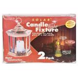 Solar Candle Light Fixture, NIB, Copper Color