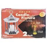 Solar Candle Light Fixture, NIB, Pewter Color