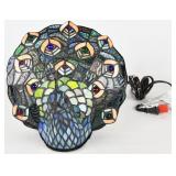 NEW Tiffany Style Peacock Accent Lamp
