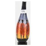 Handpainted Gourd Vase, Artist Signed