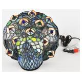 NEW Tiffany Style Peacock Accent Lamp