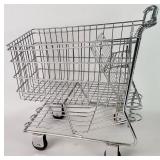 Mini Stainless Steel Grocery Cart On Wheels