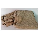 Beige Top Tab Curtains, 2 Panel Set.