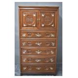Chinese Rosewood Bureau w/ Decorative Inlay