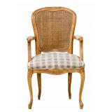 Caned Back Traditional Dining Arm Chair