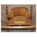 Vintage Bassett Wood Bed Frame