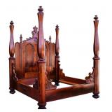 American Gothic Mahogany Four Poster King Bed