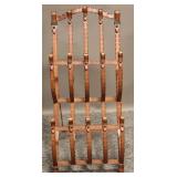 Vintage Steel Faux Leather Magazine Rack