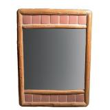 Handmade Pine & Tile Hanging Wall Mirror