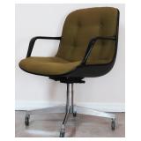 Green Fabric Rolling Office Desk Chair