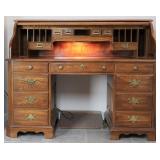 Solid Oak S-Roll Top Desk by Pennsylvania House