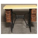Sewing Machine Table With Veneer Top