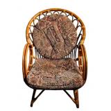 Franco Albini Rattan Wicker Scoop Lounge Chair
