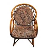 Franco Albini Rattan Wicker Scoop Lounge Chair