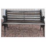 Wood & Cast Iron Park Bench
