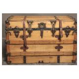 Antique Oak Traveling Trunk
