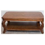 Drexel Two Tiered Oak Coffee Table