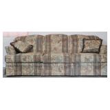 Floral Leaf Tapestry Three Seat Sofa Couch