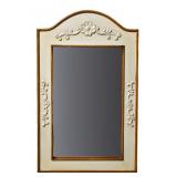 Wood Floral Hanging Mirror