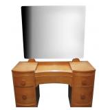 Vintage Wooden Vanity with Mirror