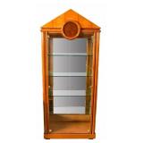 Mid Century Modern Glass Maple Display Cabinet