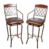 Swivel Metal Barstools (2)